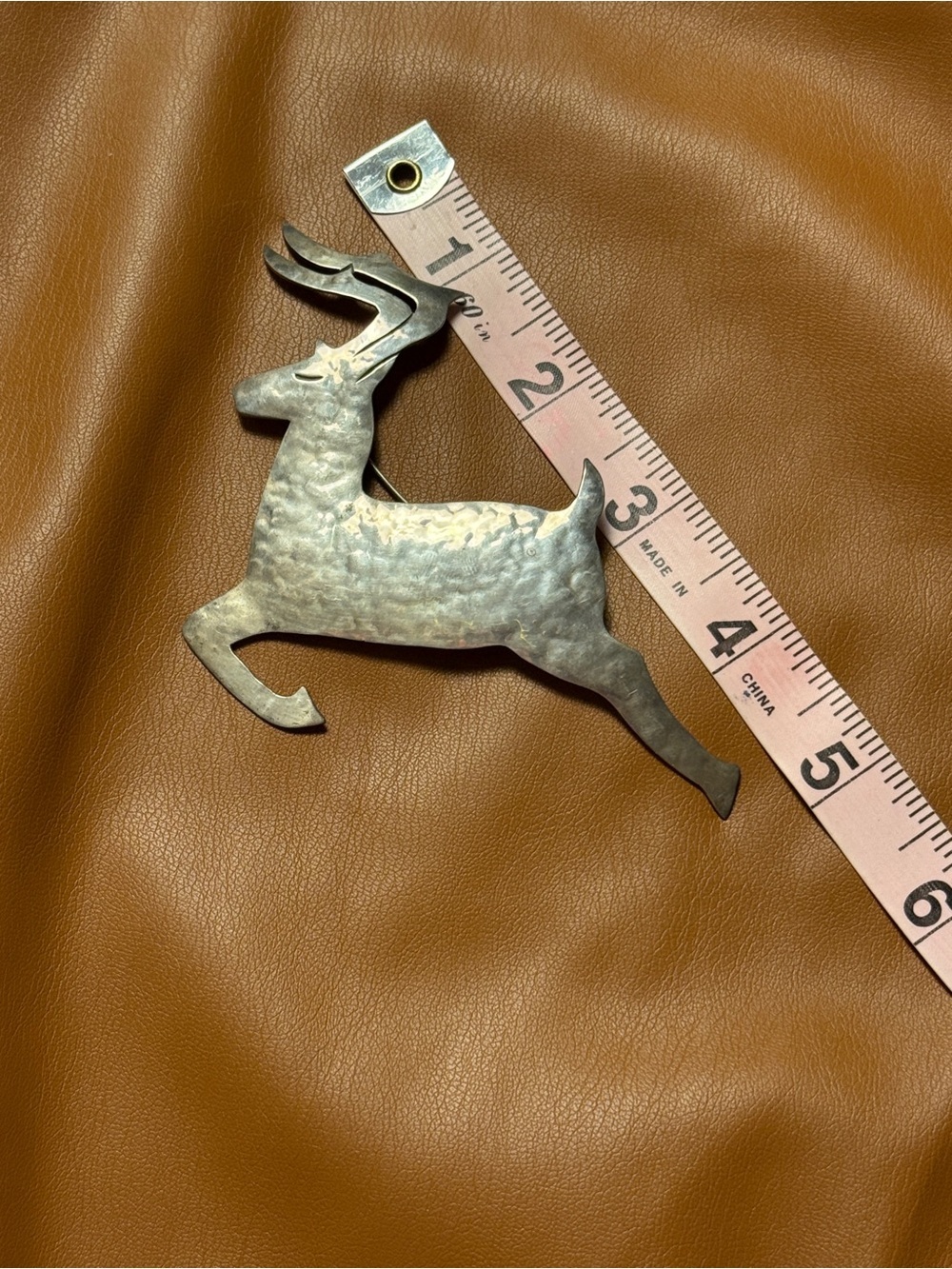 Vintage Jeep Collins Sterling Silver Reindeer Brooch Southwestern Deer Pin - Picture 8 of 9